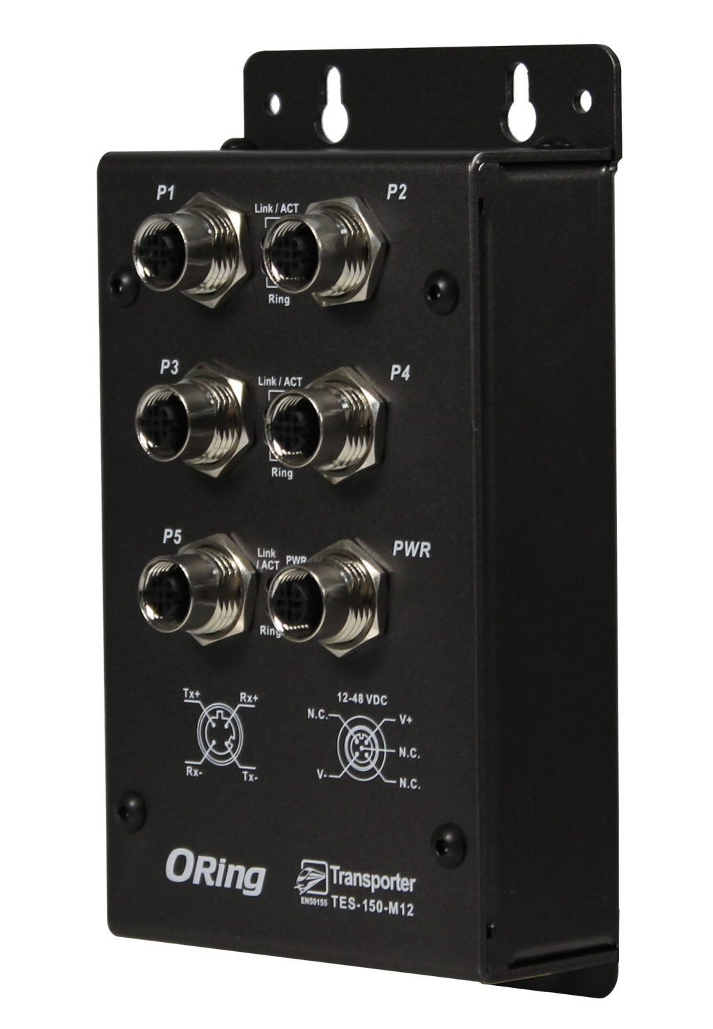 産業用EN50155 規格準拠イーサネットスイッチ：TES-150-M12