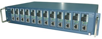 12スロットメディアコンバータ集合型シャーシ　CR-1112